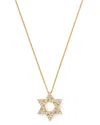 Bloomingdale's Diamond Star Of David Pendant Necklace In 14k Yellow Gold, 0.50 Ct. T. W. - Exclusive In White/gold