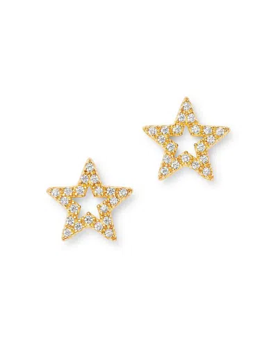 Bloomingdale's Diamond Star Stud Earrings In 14k Yellow Gold, 0.10 Ct. T. W. - Exclusive In White/gold