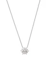Bloomingdale's Diamond Starburst Pendant Necklace In 14k White Gold, 0.45 Ct. T. W., 16-18 In White