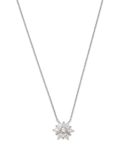 Bloomingdale's Diamond Starburst Pendant Necklace In 14k White Gold, 0.45 Ct. T. W., 16-18