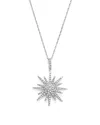Bloomingdale's Diamond Starburst Pendant Necklace In 14k White Gold, 0.55 Ct. T. W. - Exclusive In White