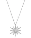 Bloomingdale's Diamond Starburst Pendant Necklace In 14k White Gold, 1.5 Ct. T. W. - Exclusive In White