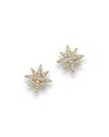 Bloomingdale's Diamond Starburst Stud Earrings In 14k Yellow Gold, .25 Ct. T. W. In Gold/white