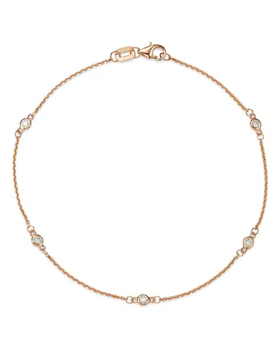 Bloomingdale's Diamond Station Bracelet In 14k Rose Gold, 0.10 Ct. T. W. - Exclusive In White/rose