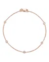 Bloomingdale's Diamond Station Bracelet In 14k Rose Gold, .25 Ct. T. W. - Exclusive In White/rose