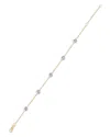 Bloomingdale's Diamond Station Bracelet In 14k White And Yellow Gold, 0.65 Ct. T.w. - Exclusive In White/gold