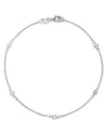 Bloomingdale's Diamond Station Bracelet In 14k White Gold, 0.10 Ct. T. W. - Exclusive In White