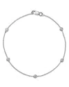 Bloomingdale's Diamond Station Bracelet In 14k White Gold, .25 Ct. T. W. In White
