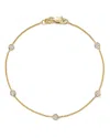 Bloomingdale's Diamond Station Bracelet In 14k Yellow Gold, .25 Ct. T. W. In White/gold