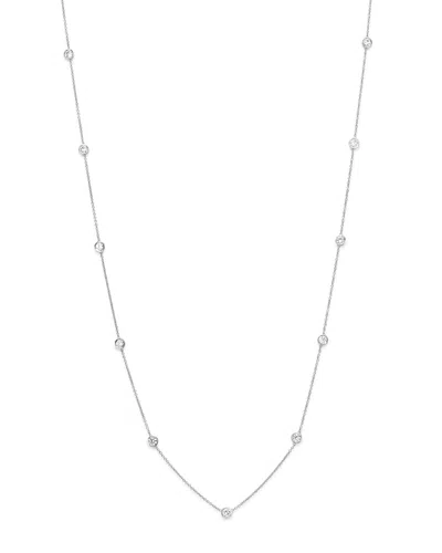 Bloomingdale's Diamond Station Necklace In 14k White Gold, 1.0 Ct. T. W.
