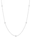 Bloomingdale's Diamond Station Necklace In 14k White Gold, .50 Ct. T. W. In White Gold/white Diamonds