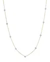 Bloomingdale's Diamond Station Necklace In 14k Yellow And White Gold, 0.60 Ct. T. W. - Exclusive In White/gold