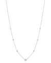 Bloomingdale's Diamond Station Necklace In 18k White Gold, 1.0 Ct. T. W. In White