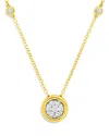 Bloomingdale's Diamond Station Pendant Necklace In 14k Yellow Gold, 0.25 Ct. T. W. - Exclusive In Gold