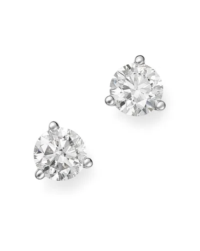 Bloomingdale's Diamond Stud Earrings In 14k White Gold 3-prong Martini Setting, 0.90 Ct. T. W. - Exclusive