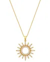 Bloomingdale's Diamond Sun Pendant Necklace In 14k Yellow Gold, 0.75 Ct. T. W. - Exclusive In White/gold