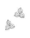 Bloomingdale's Diamond Three Stone Stud Earrings In 14k White Gold, 1.50 Ct. T. W. - Exclusive In White