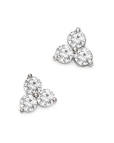 Bloomingdale's Diamond Three Stone Stud Earrings In 14k White Gold, 1.50 Ct. T. W. - Exclusive