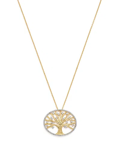 Bloomingdale's Diamond Tree Of Life Pendant In 14k Yellow Gold, 0.40 Ct. T. W. - Exclusive In White/gold