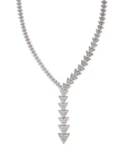 Bloomingdale's Diamond Triangle Lariat Necklace In 14k White Gold, 10.0 Ct. T. W.