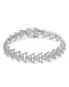 Bloomingdale's Diamond Triangle Link Bracelet In 14k White Gold, 4.0 Ct. T. W. In White