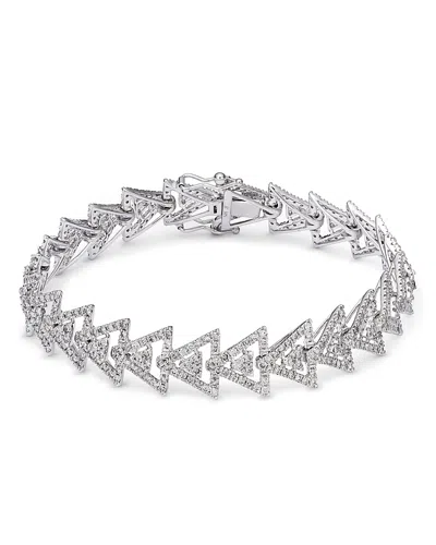 Bloomingdale's Diamond Triangle Link Bracelet In 14k White Gold, 4.0 Ct. T. W.