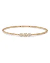 Bloomingdale's Diamond Triple Cluster Bead Bangle Bracelet In 14k Yellow Gold, 0.40 Ct. T. W. In Gold