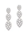 Bloomingdale's Diamond Pear Cluster Drop Earrings In 14k White Gold, 3.65 Ct. T. W. In White