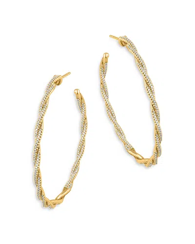 Bloomingdale's Diamond Twist Hoop Earrings In 14k Yellow Gold, 1.0 Ct. T. W. - Exclusive