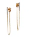 Bloomingdale's Diamond Vertical Bar Chain Earrings In 14k Yellow Gold, 0.16 Ct. T. W. - Exclusive In Gold