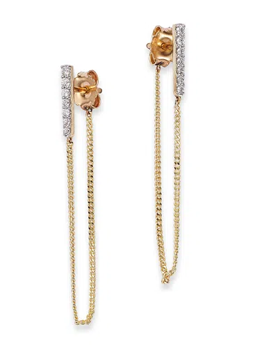 Bloomingdale's Diamond Vertical Bar Chain Earrings In 14k Yellow Gold, 0.16 Ct. T. W. - Exclusive