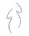 Bloomingdale's Diamond Wave Drop Earrings, 0.60 Ct. T. W., In 14k White Gold - Exclusive In White