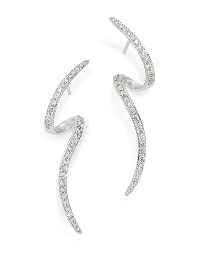 Bloomingdale's Diamond Wave Drop Earrings, 0.60 Ct. T. W., In 14k White Gold - Exclusive