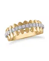 Bloomingdale's Diamond Wavy Ring In 14k White & Yellow Gold, 0.48 Ct. T. W. In Gold/white
