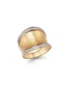 Bloomingdale's Diamond Wide Band In Matte 14k Yellow Gold, .30 Ct. T. W. - Exclusive In Yellow Gol