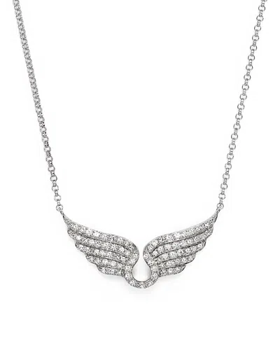 Bloomingdale's Diamond Wing Necklace In 14k White Gold, .30 Ct. T. W.