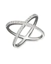 Bloomingdale's Diamond X Band In 14k White Gold, 0.40 Ct. T. W. In White
