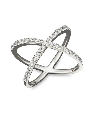 Bloomingdale's Diamond X Band In 14k White Gold, 0.40 Ct. T. W.