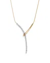 Bloomingdale's Diamond Y Necklace In 14k Yellow And White Gold, .50 Ct. T. W. - Exclusive In White/gold