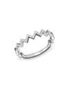 Bloomingdale's Diamond Zigzag Ring In 14k White Gold, 0.10 Ct. T. W. In White
