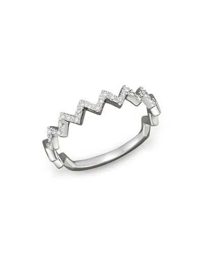 Bloomingdale's Diamond Zigzag Ring In 14k White Gold, 0.10 Ct. T. W.