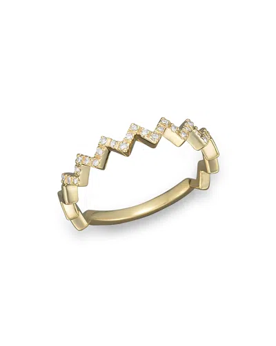Bloomingdale's Diamond Zigzag Ring In 14k Yellow Gold, 0.10 Ct. T. W.