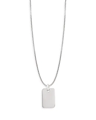 Bloomingdale's Dog Tag Pendant Necklace In Sterling Silver, 18 - Exclusive