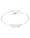 Bloomingdale's Double Heart Link Bracelet In Sterling Silver - Exclusive In Silver