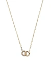 Bloomingdale's Double O Pendant Necklace In 14k Yellow Gold, 0.06 Ct. T. W. - 150th Anniversary Exclusive In Gold