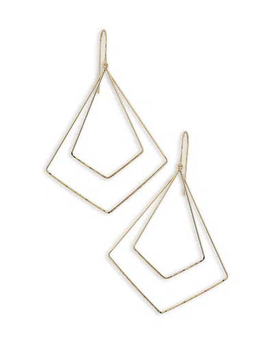 Bloomingdale's Double Wire Geometric Drop Earrings In 14k Yellow Gold - Exclusive