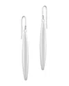 Bloomingdale's Elongated Flat Oval Drop Earrings In Sterling Silver In Silver