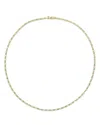 Bloomingdale's Emerald & Diamond Crown Set Tennis Necklace In 14k Yellow Gold, 16.5 In Green/gold