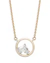 Bloomingdale's Emerald Cut And Round Diamond Necklace In 14k Yellow Gold, 0.20 Ct. T. W. - Exclusive In White/gold
