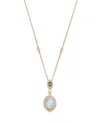Bloomingdale's Ethiopian Opal, Emerald, & Diamond Pendant Necklace In 14k Yellow Gold, 18 In Multi/gold